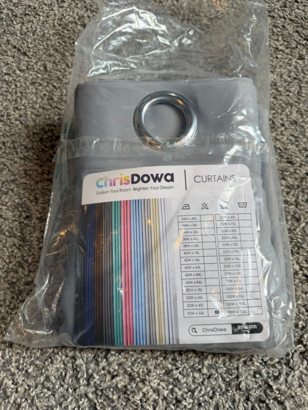Chris Dowa Gray Blackout Curtain Panels